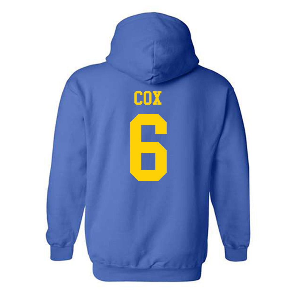 Delaware - NCAA Football : Kshawn Cox - Fashion Shersey Hooded Sweatshirt-1