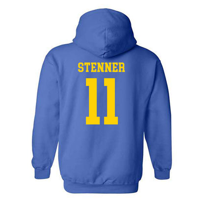 Delaware - NCAA Men's Soccer : Marius Stenner - Fashion Shersey Hooded Sweatshirt-1