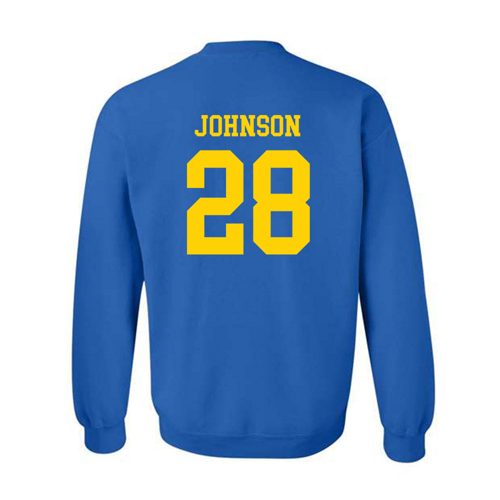Delaware - NCAA Men's Soccer : Mikey Johnson - Fashion Shersey Crewneck Sweatshirt-1