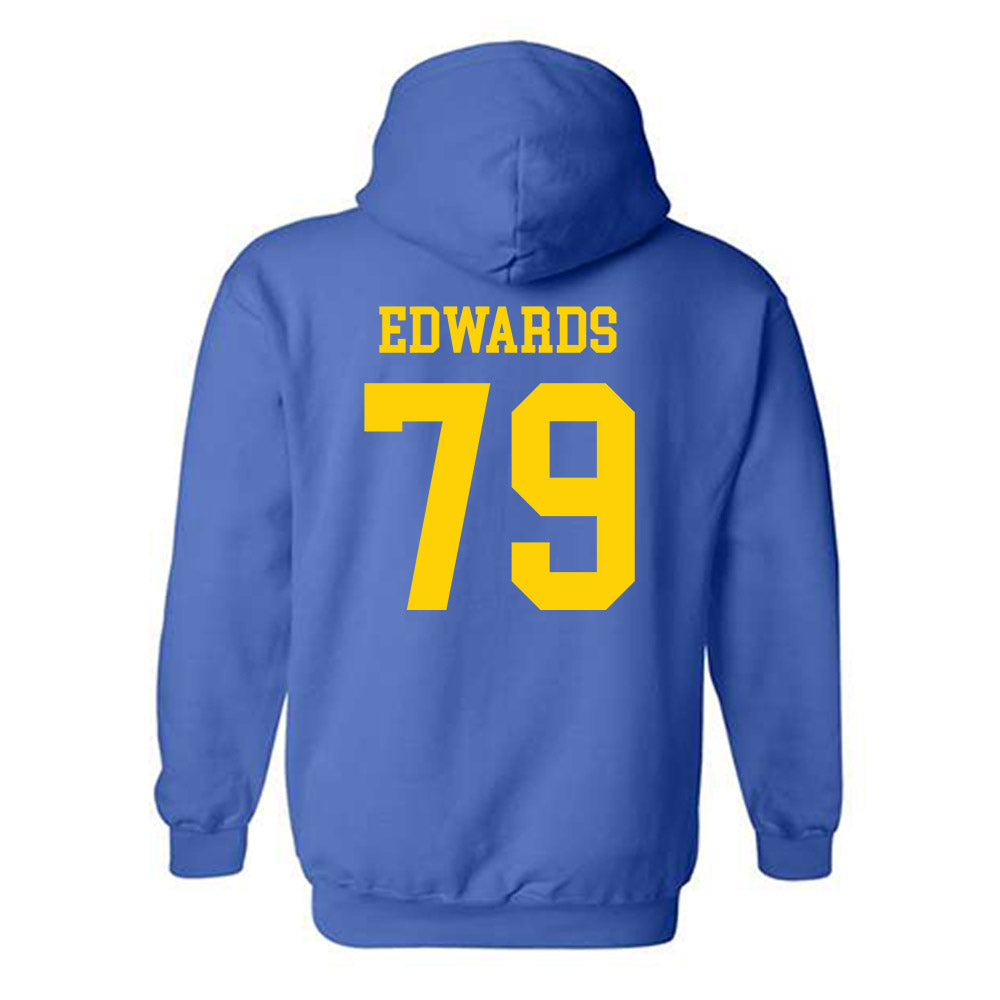 Delaware - NCAA Football : Jaiden Edwards - Fashion Shersey Hooded Sweatshirt-1