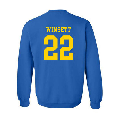 Delaware - NCAA Baseball : Sam Winsett - Fashion Shersey Crewneck Sweatshirt-1