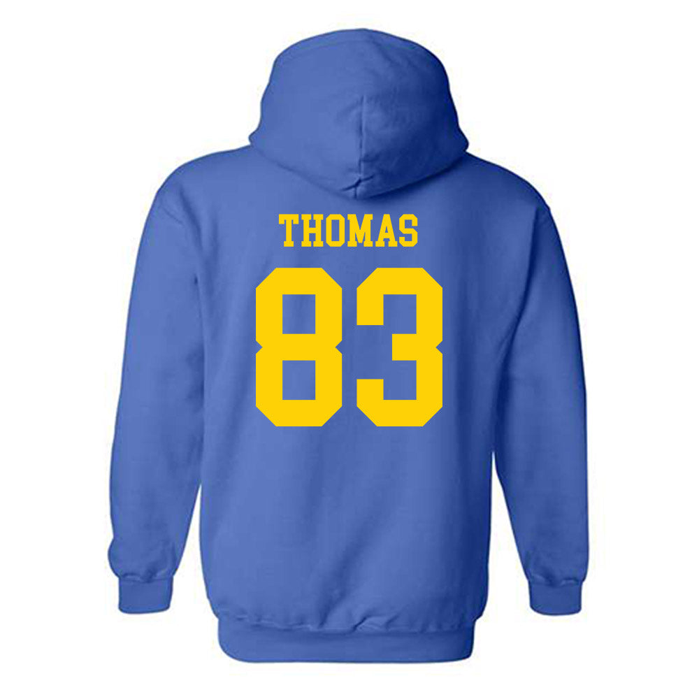 Delaware - NCAA Football : Calvin Thomas - Fashion Shersey Hooded Sweatshirt-1