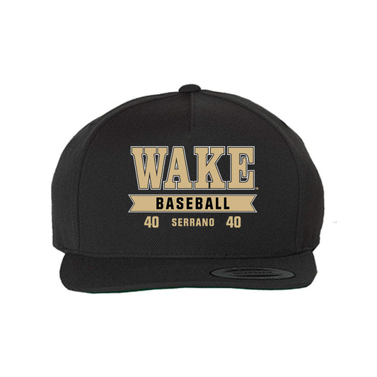 Wake Forest - NCAA Baseball : Jordan Serrano - Snapback Hat-0