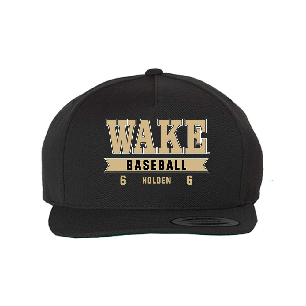 Wake Forest - NCAA Baseball : Will Holden - Snapback Hat-0