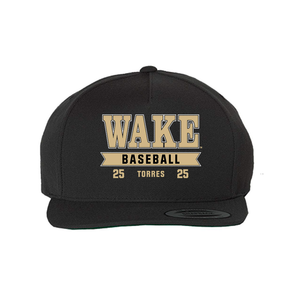 Wake Forest - NCAA Baseball : Boston Torres - Snapback Hat-0