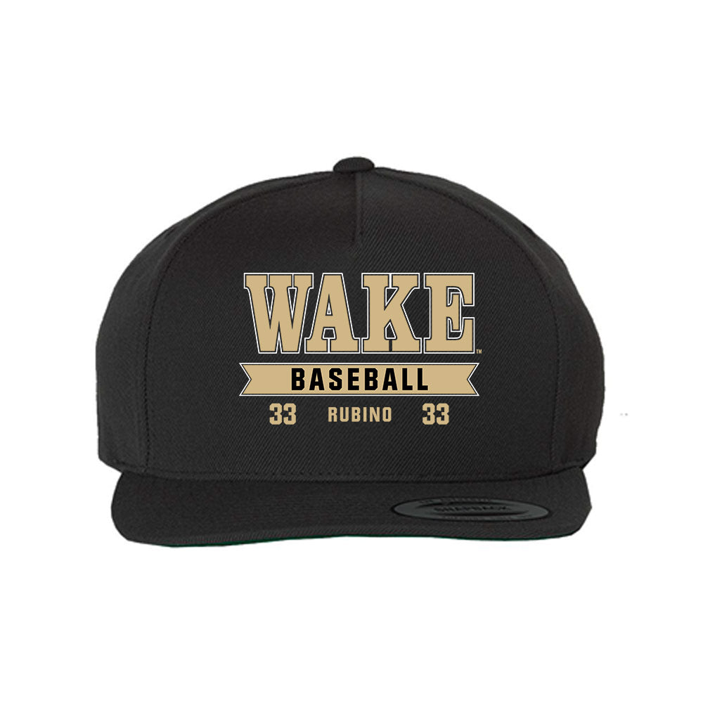 Wake Forest - NCAA Baseball : Nick Rubino - Snapback Hat-0