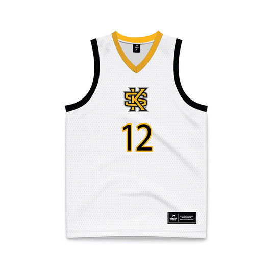Kennesaw - NCAA Women's Basketball : Kaelyn Flowers - White Basketball Jersey-0