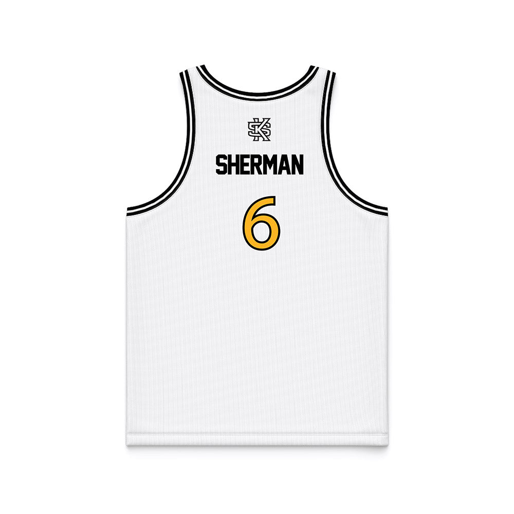  - NCAA Men's Basketball : Frankquon Sherman - White Basketball Jersey-1