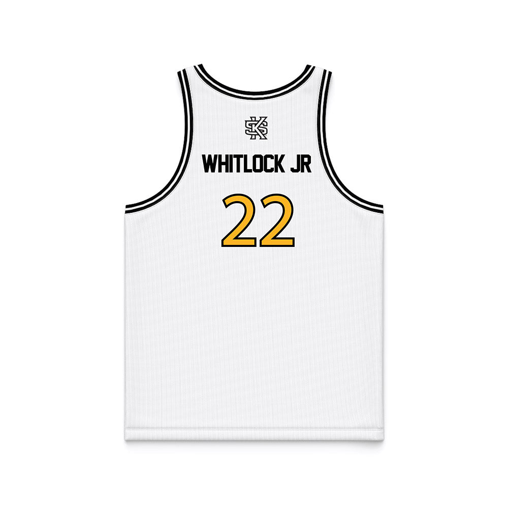 Kennesaw - NCAA Men's Basketball : Marcus Whitlock Jr - White Basketball Jersey-1