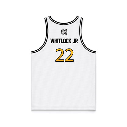 Kennesaw - NCAA Men's Basketball : Marcus Whitlock Jr - White Basketball Jersey-1