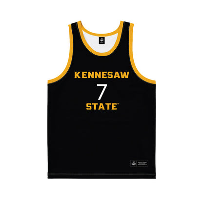 Kennesaw - NCAA Men's Basketball : Chase Clemmons - Black Basketball Jersey-0