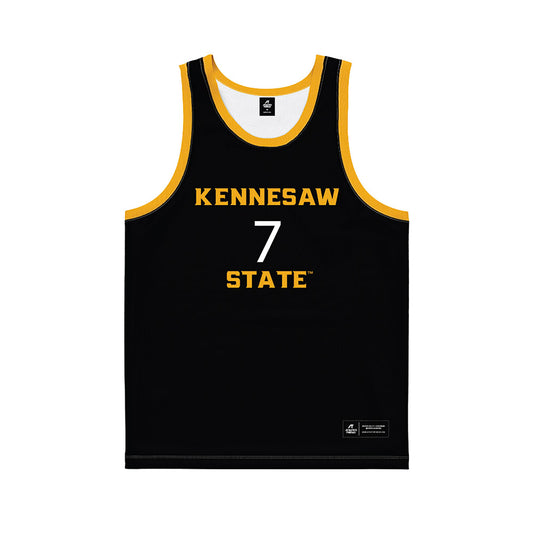 Kennesaw - NCAA Men's Basketball : Chase Clemmons - Black Basketball Jersey-0