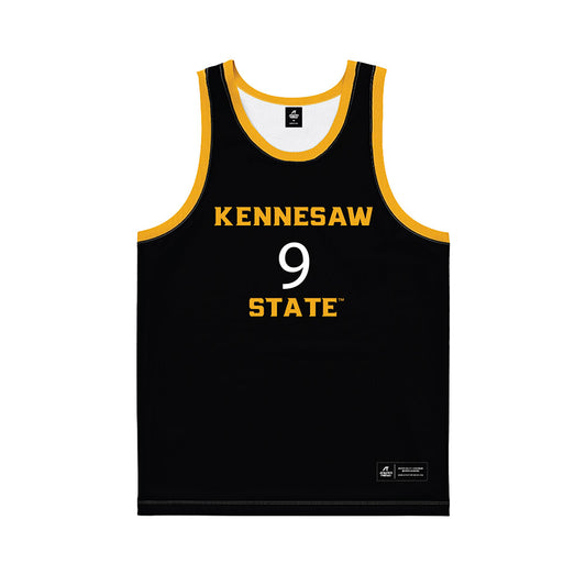 Kennesaw - NCAA Men's Basketball : Eric Holland - Black Basketball Jersey-0