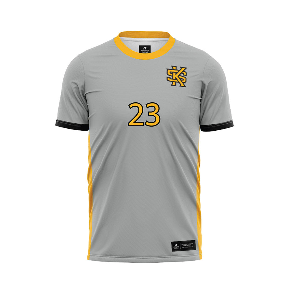 Kennesaw - NCAA Women's Soccer : Symone Thomas - Grey Soccer Jersey-0