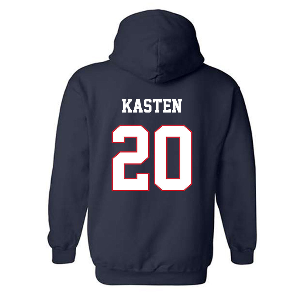 Fresno State - NCAA Baseball : John Kasten - Sports Shersey Hooded Sweatshirt-1