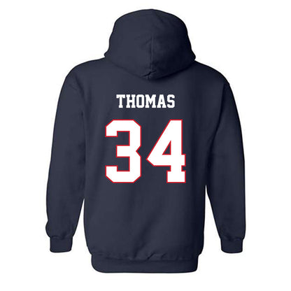 Fresno State - NCAA Baseball : Brandon Thomas - Sports Shersey Hooded Sweatshirt-1