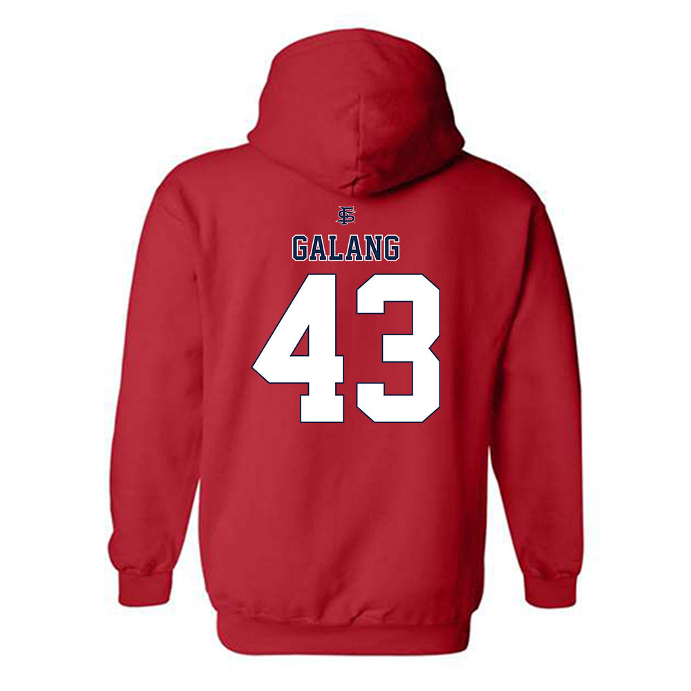 Fresno State - NCAA Baseball : Jared Galang - Sports Shersey Hooded Sweatshirt-1