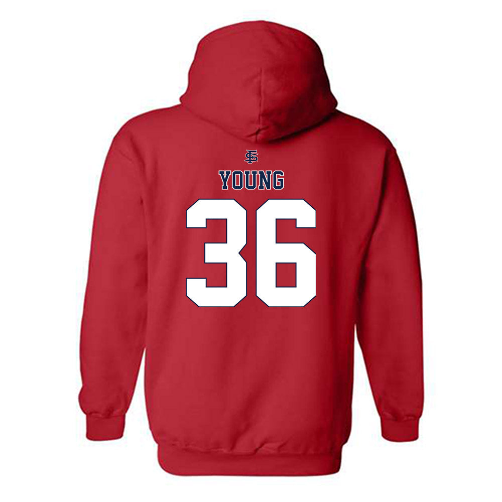 Fresno State - NCAA Baseball : Austin Young - Sports Shersey Hooded Sweatshirt-1