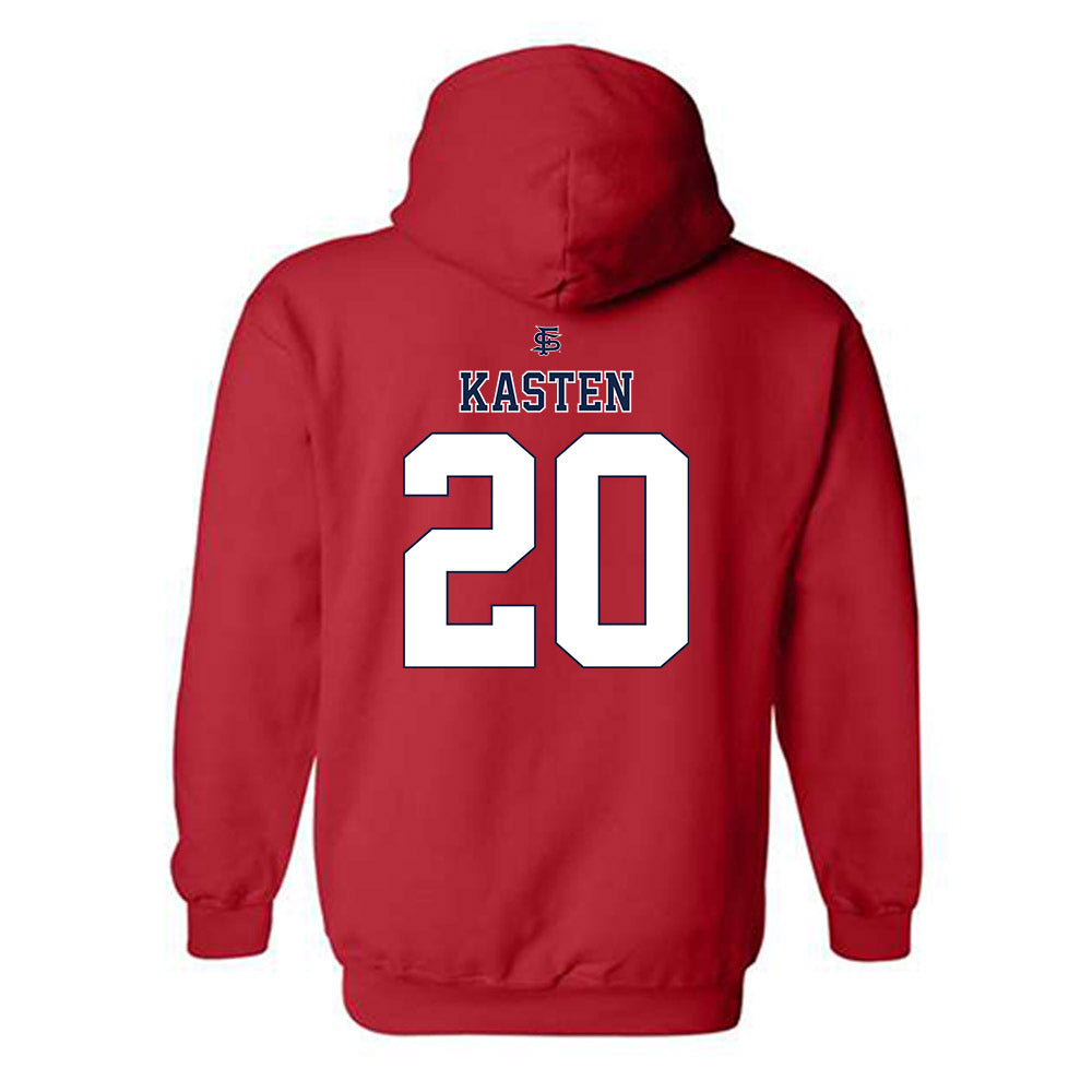 Fresno State - NCAA Baseball : John Kasten - Sports Shersey Hooded Sweatshirt-1