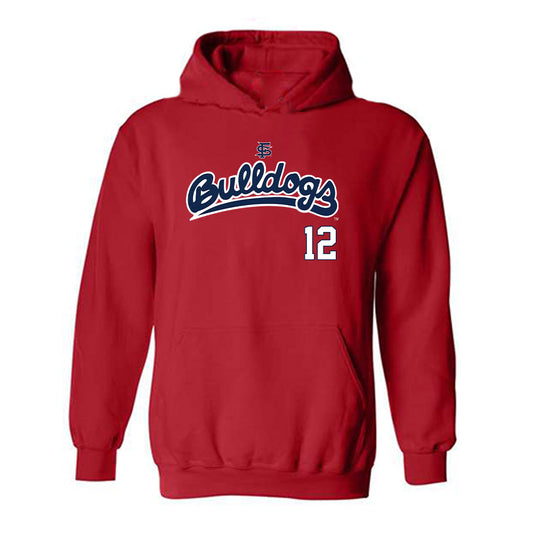 Fresno State - NCAA Baseball : Ryan De La Maza - Sports Shersey Hooded Sweatshirt-0