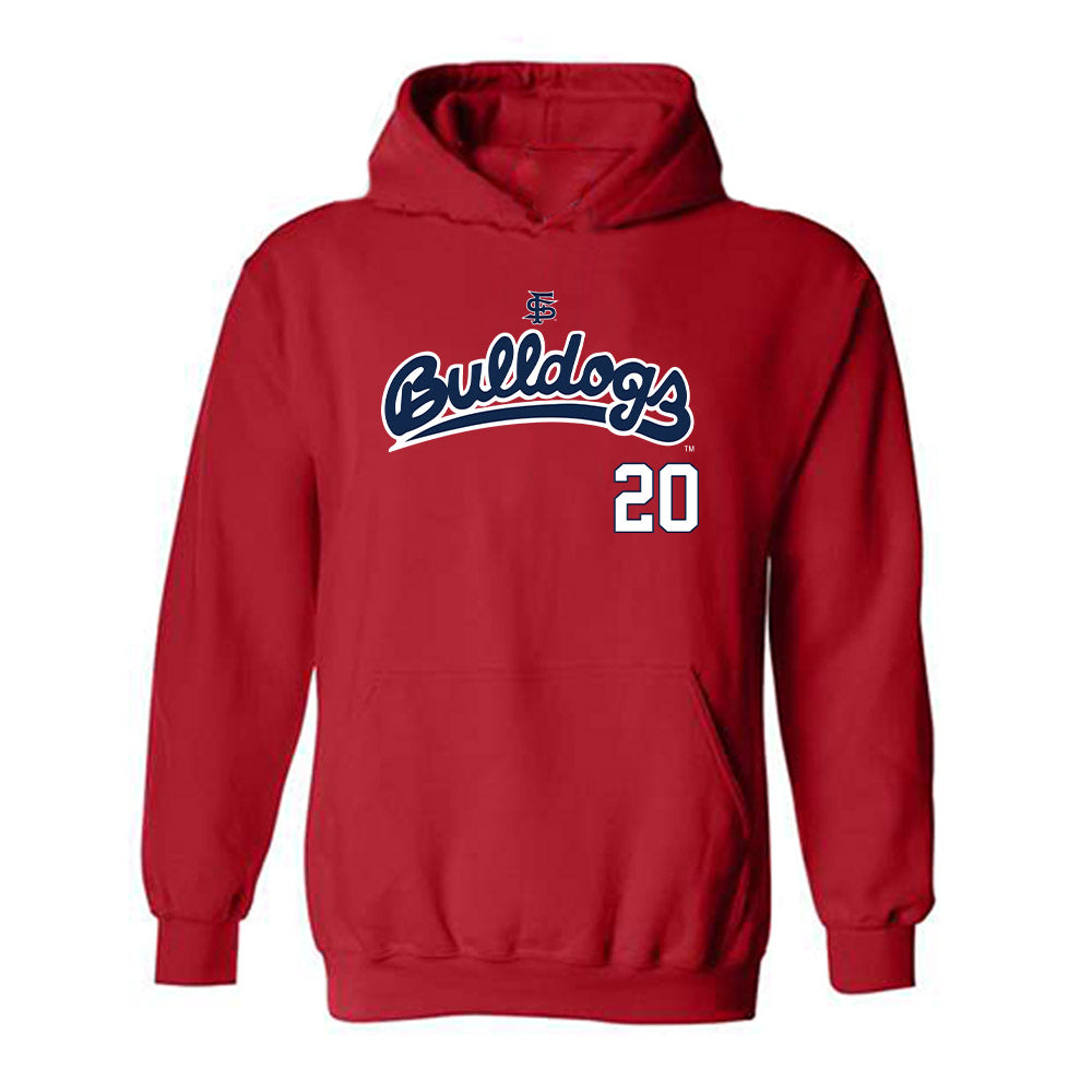 Fresno State - NCAA Baseball : John Kasten - Sports Shersey Hooded Sweatshirt-0
