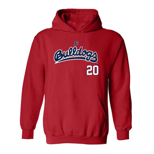 Fresno State - NCAA Baseball : John Kasten - Sports Shersey Hooded Sweatshirt-0