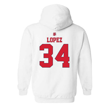 Fresno State - NCAA Softball : Christal Lopez - Sports Shersey Hooded Sweatshirt-1