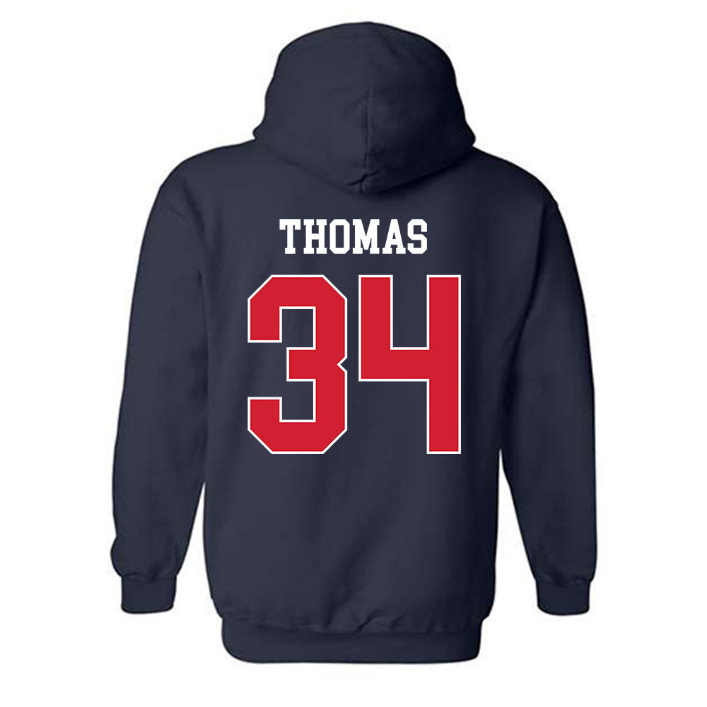 Fresno State - NCAA Baseball : Brandon Thomas - Classic Shersey Hooded Sweatshirt-1