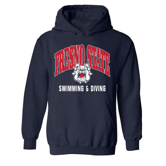 Fresno State - NCAA Women's Swimming & Diving : Clare Luken - Classic Shersey Hooded Sweatshirt-0