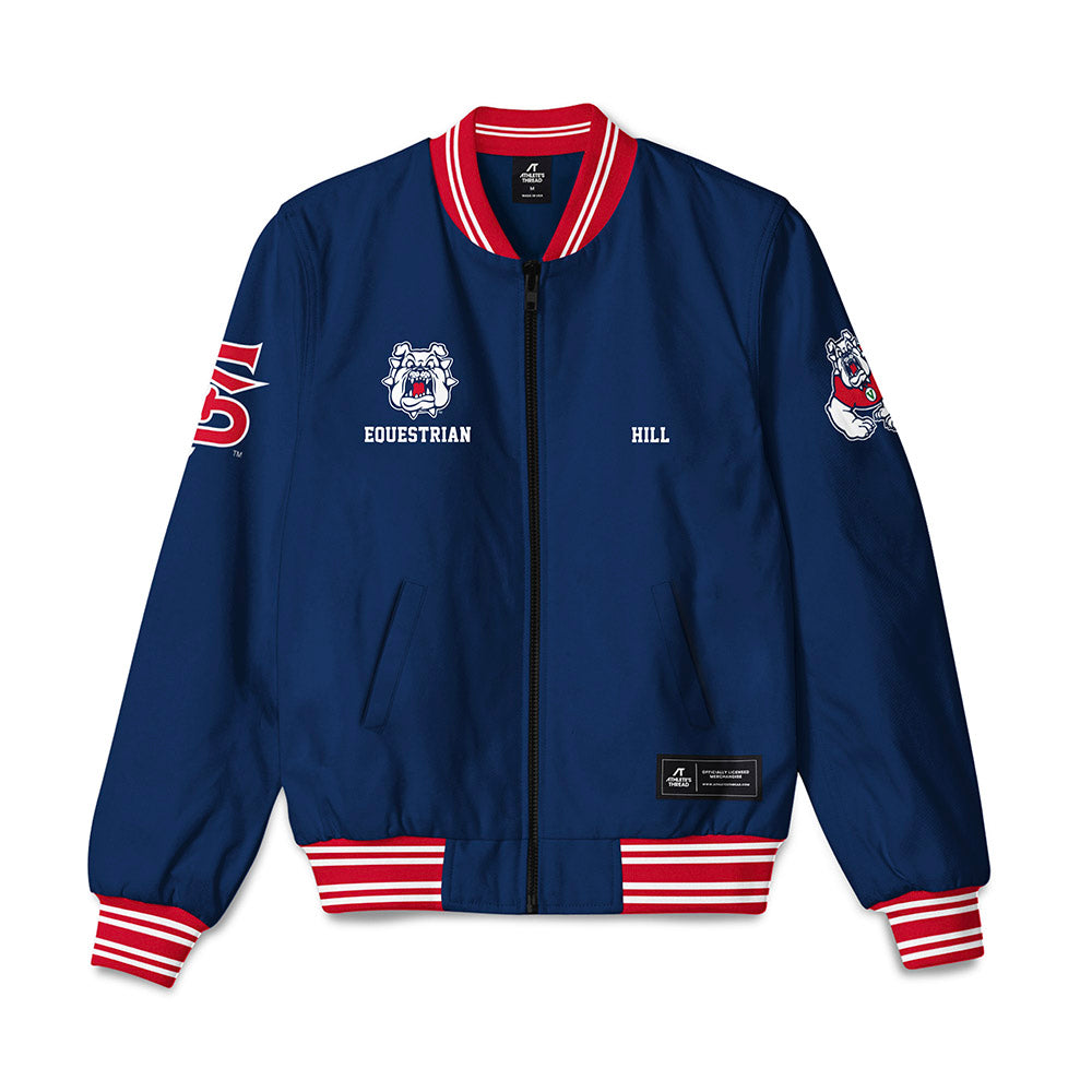 Fresno State - NCAA Equestrian : Brogan Hill - Bomber Jacket-0