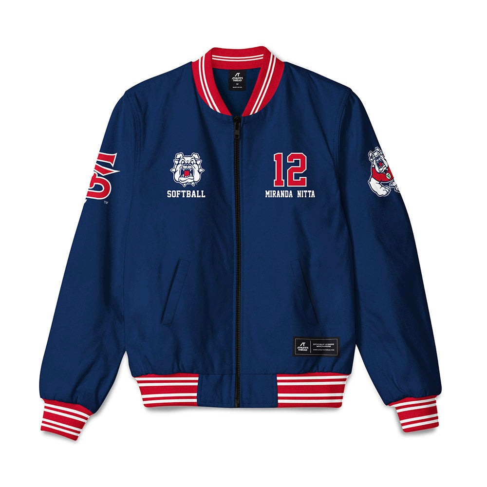 Fresno State - NCAA Softball : Kealani Miranda - Nitta - Bomber Jacket-0