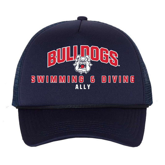 Fresno State - NCAA Women's Swimming & Diving : Grace Ally - Trucker Hat-0