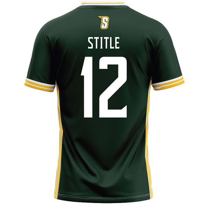Siena - NCAA Men's Lacrosse : Ike Stitle - Green Lacrosse Jersey-1