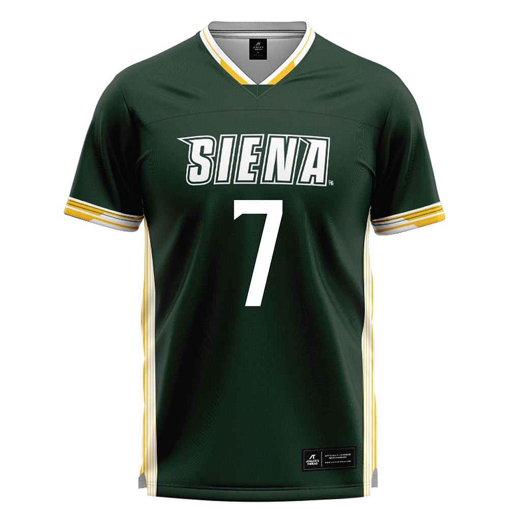 Siena - NCAA Men's Lacrosse : Logan Cash - Green Lacrosse Jersey -0