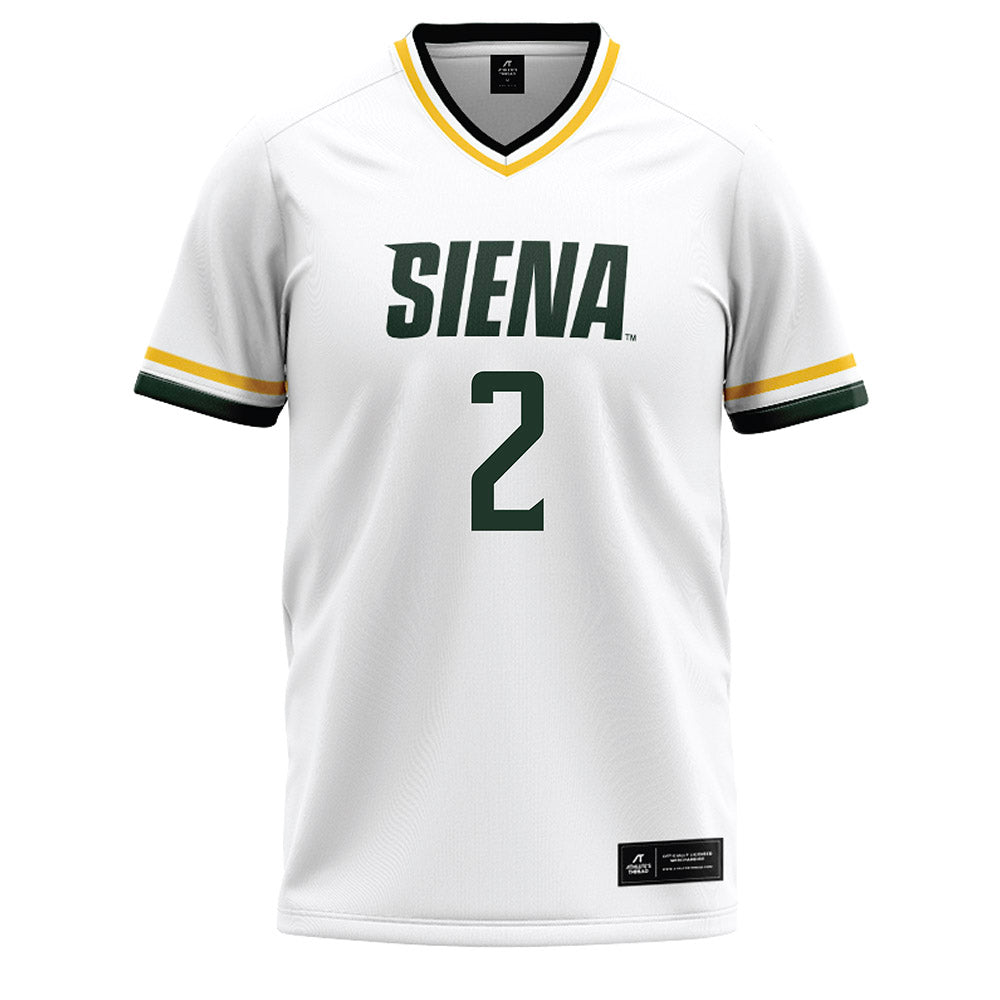 Siena - NCAA Softball : Ella Milante - White Baseball Jersey
