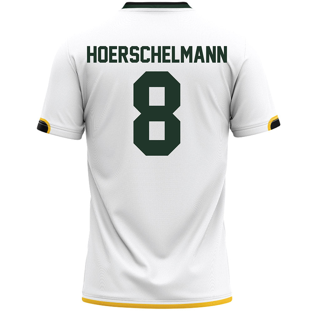 Siena - NCAA Men's Lacrosse : Hans Hoerschelmann - White Lacrosse Jersey-1