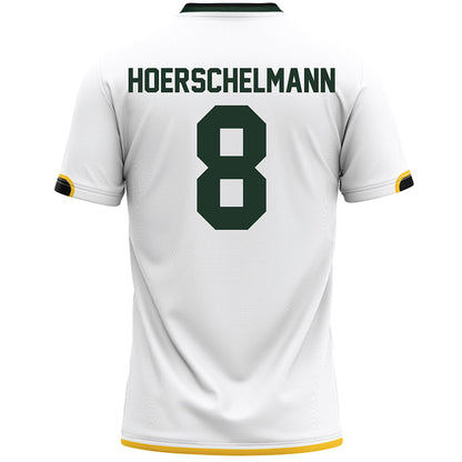 Siena - NCAA Men's Lacrosse : Hans Hoerschelmann - White Lacrosse Jersey-1