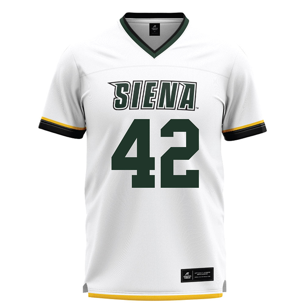 Siena - NCAA Men's Lacrosse : William Sniffen - White Lacrosse Jersey-0