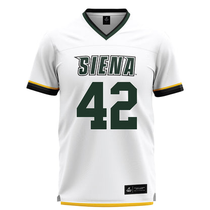 Siena - NCAA Men's Lacrosse : William Sniffen - White Lacrosse Jersey-0