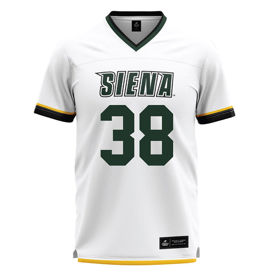 Siena - NCAA Men's Lacrosse : Jacob Quintos - White Lacrosse Jersey-0