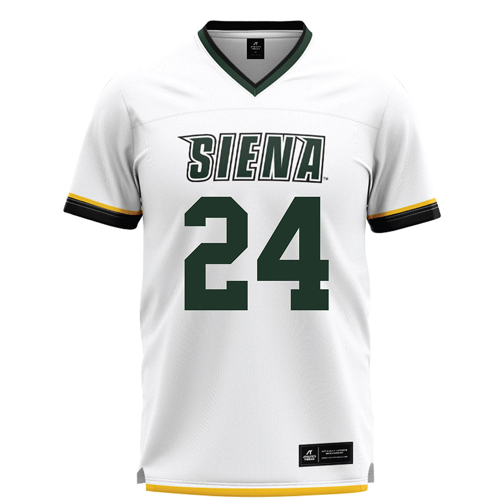 Siena - NCAA Men's Lacrosse : Fallou Faye - White Lacrosse Jersey-0