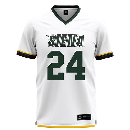 Siena - NCAA Men's Lacrosse : Fallou Faye - White Lacrosse Jersey-0