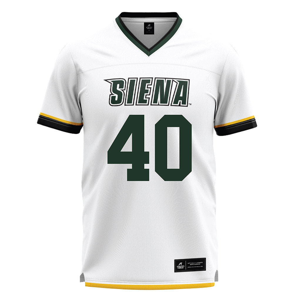 Siena - NCAA Men's Lacrosse : Tyler Strohm - White Lacrosse Jersey-0