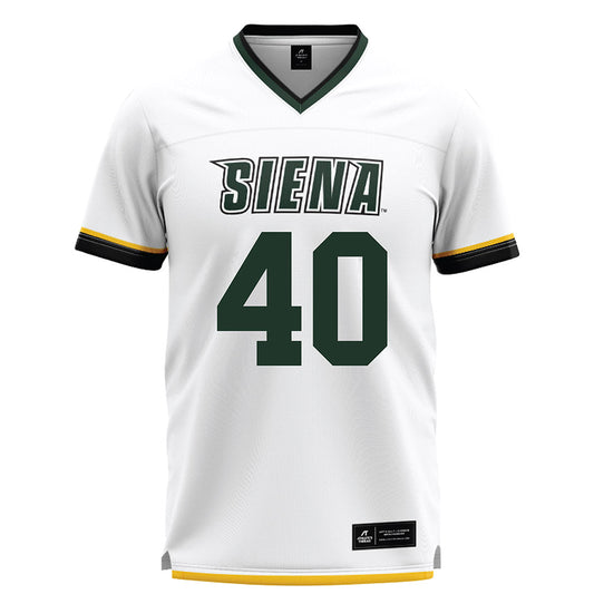 Siena - NCAA Men's Lacrosse : Tyler Strohm - White Lacrosse Jersey-0