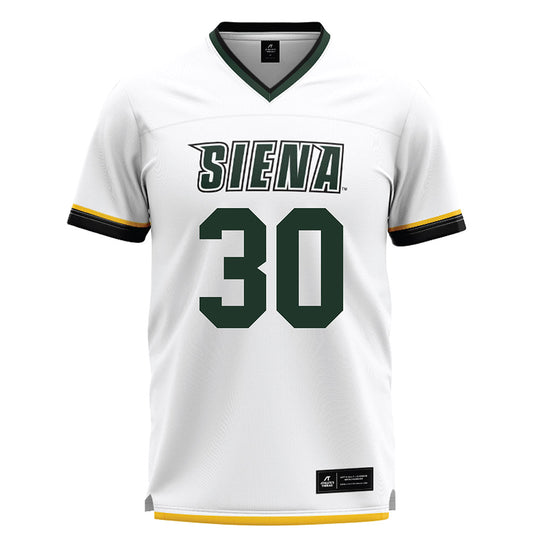Siena - NCAA Men's Lacrosse : Benjamin Diemer - White Lacrosse Jersey-0
