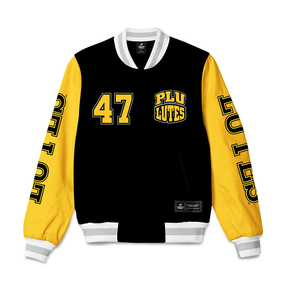 PLU - NCAA Football : Caleb Moberg - Bomber Jacket-0