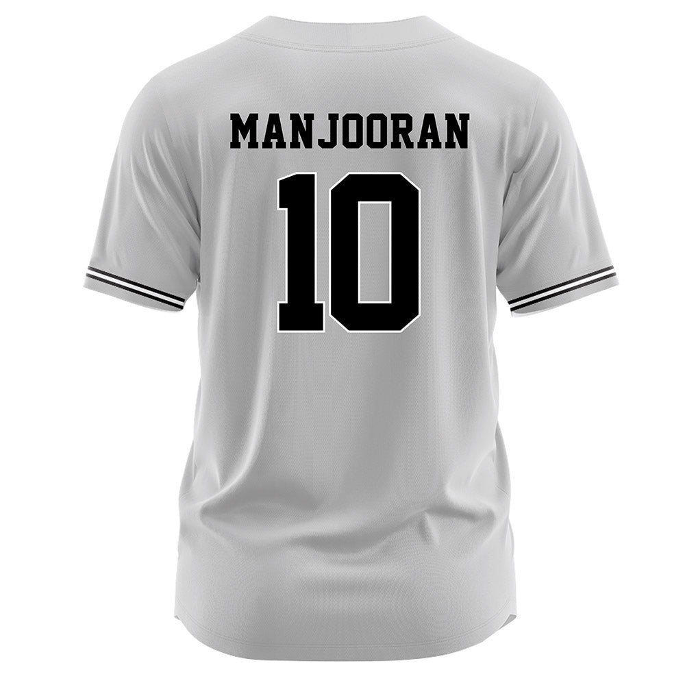 Davidson - NCAA Baseball : Matthew Manjooran - Grey Jersey-1