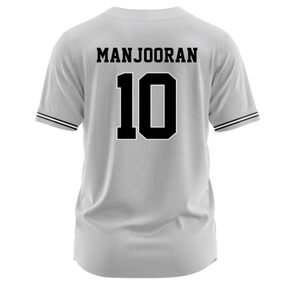 Davidson - NCAA Baseball : Matthew Manjooran - Grey Jersey-1