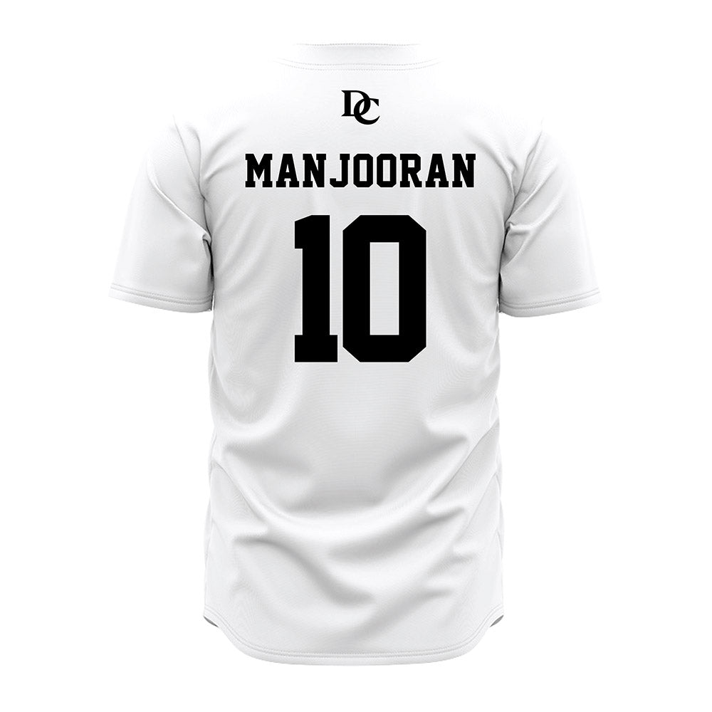 Davidson - NCAA Baseball : Matthew Manjooran - White Jersey-1
