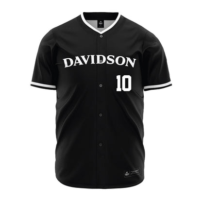 Davidson - NCAA Baseball : Matthew Manjooran - Black Jersey-0
